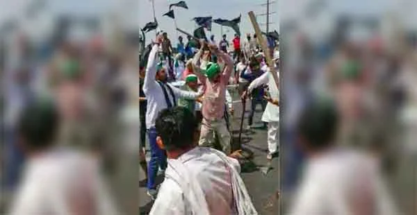 News, National, India, New Delhi, Delhi, Uttar Pradesh, Protesters, BJP, Farmers, BJP workers, anti-farm law protestors clash in Ghazipur