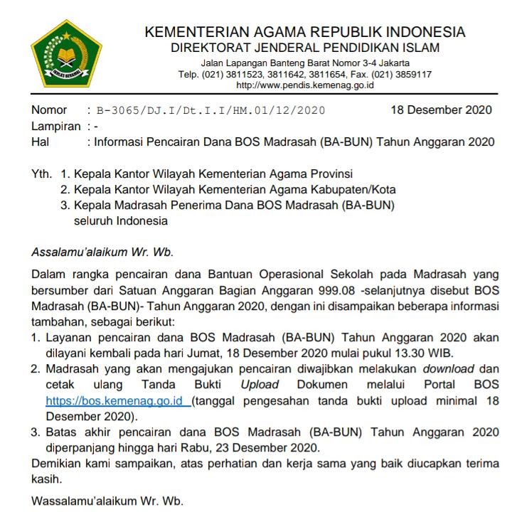 Contoh Laporan Neraca Penggunaan Dana Bos Ba Bun 2020