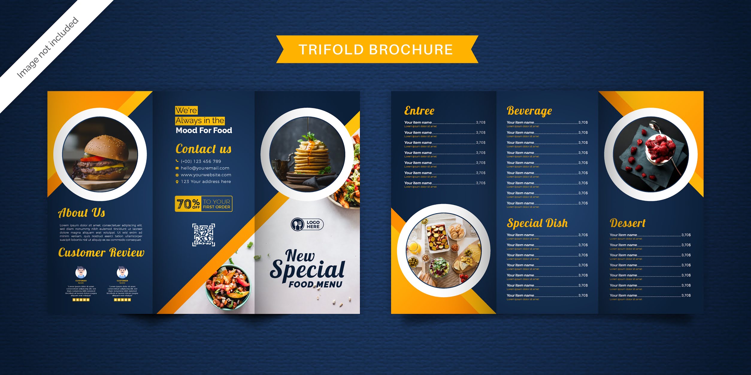 Free download food brochure 7 professional designs 1 set in vector format