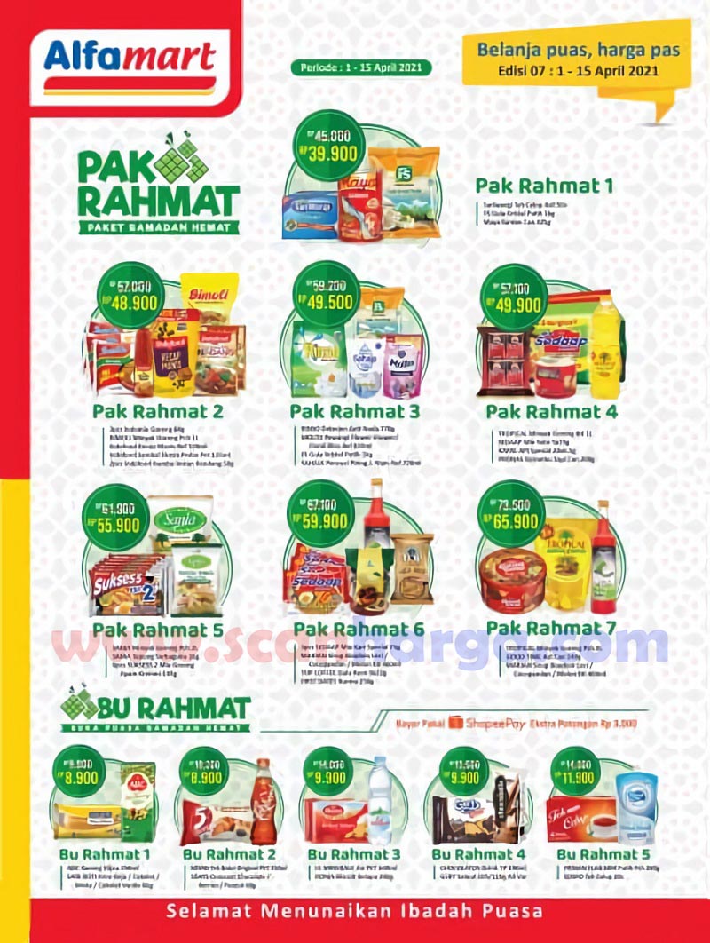 Alfamart Promo Paket Ramadhan Hemat PAK RAHMAT 1 - 15 April 2021