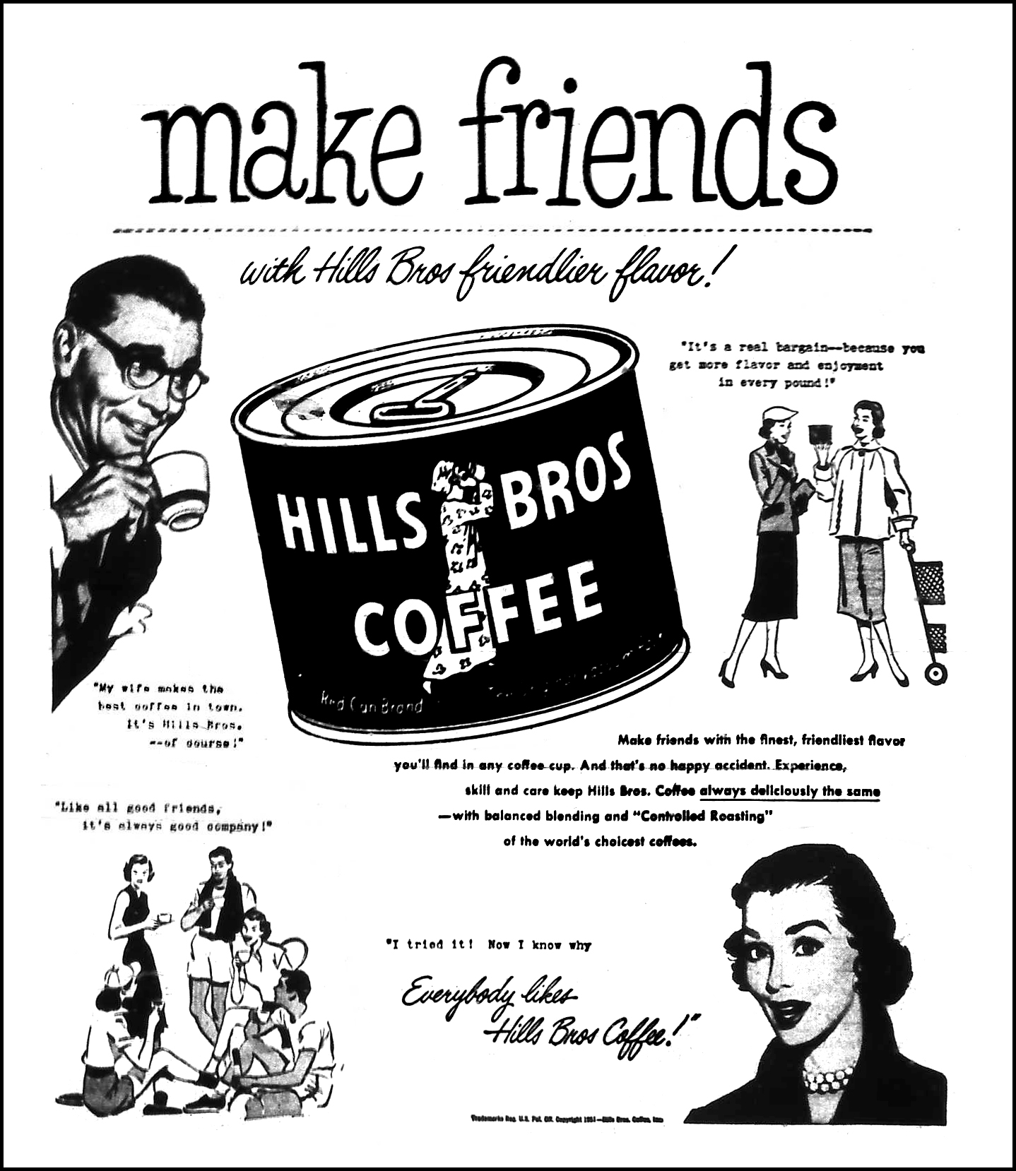 Brady's Bunch of Lorain County Nostalgia Hills Bros. Coffee Ad