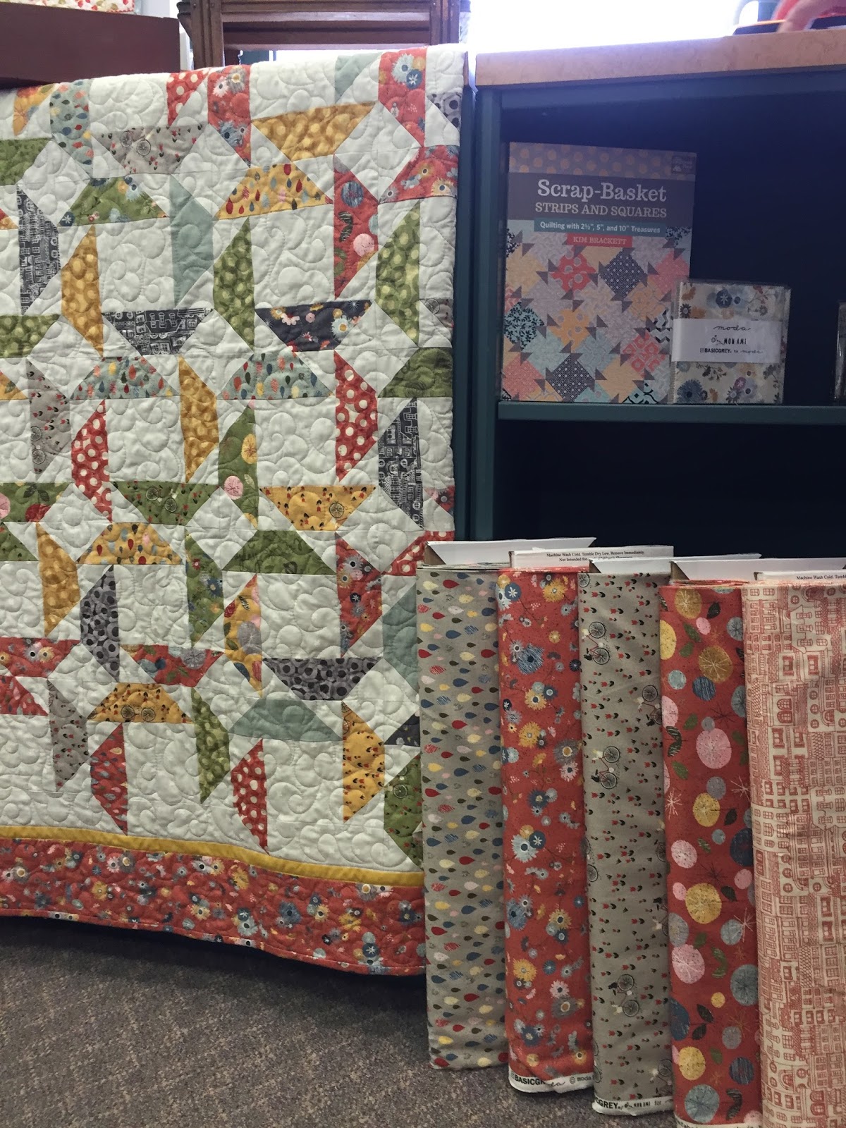 Linda's Quiltmania Touch A Star from ScrapBasket Strips and Squares