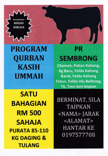 Program Qurban Pada Hari Raya Haji 2013