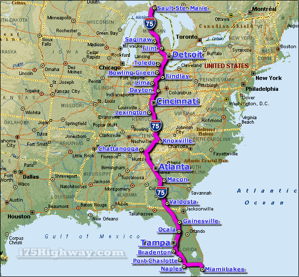 interstate 75 map