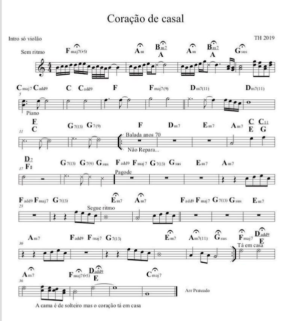 Nandinho Cavaco Partitura Thiaguinho Coração de casal Nandinho Cavaco Partitura Thiaguinho Coração de casal