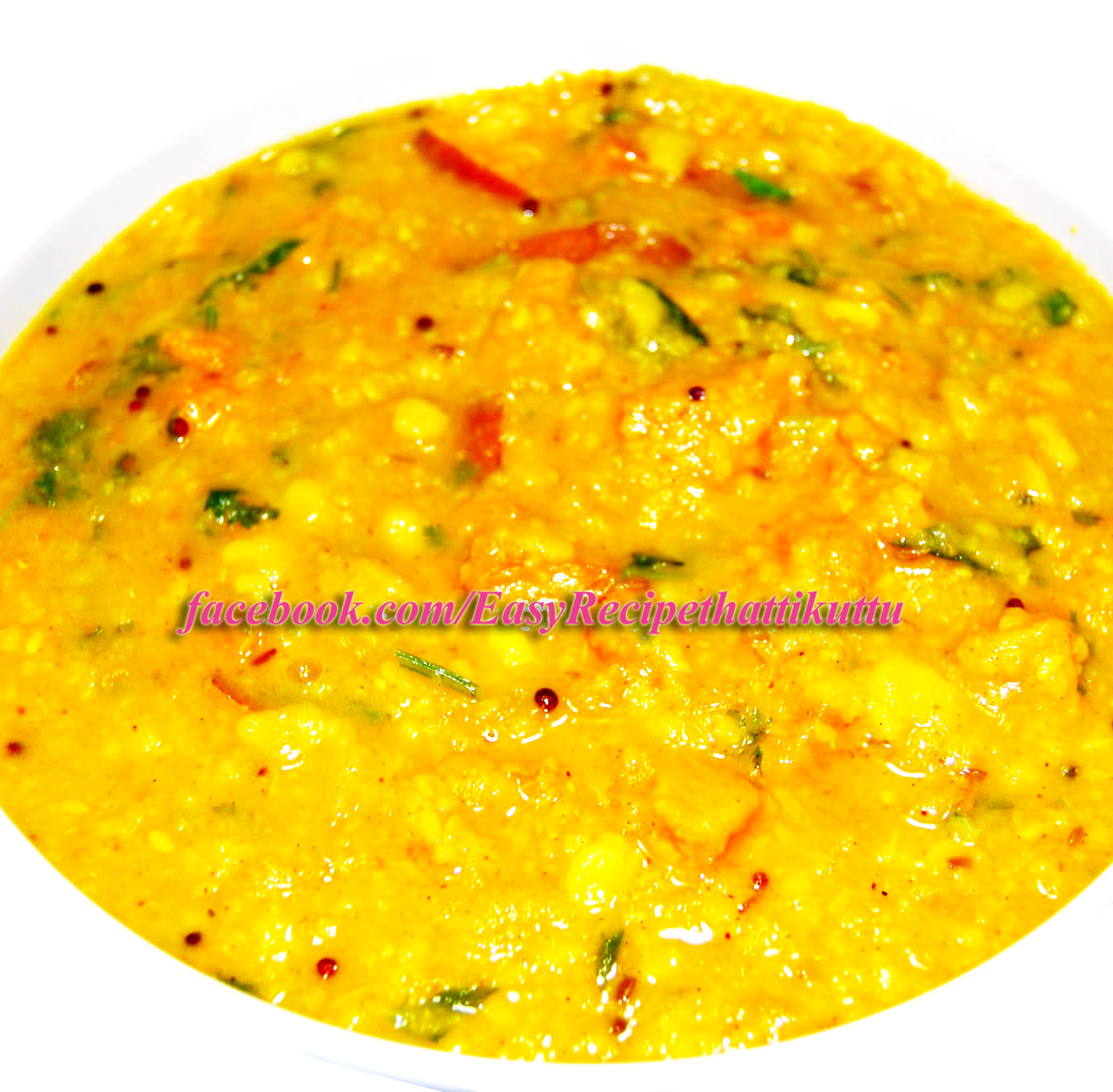 Thattikuttu Cabbage Kootu Curry / Cabbage Curry with Daal and Tomatos