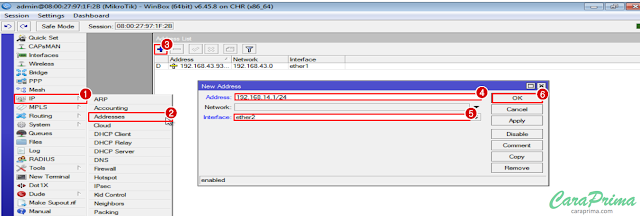Cara Dasar Setting Mikrotik Sampai Bisa Koneksi Internet - Cara Prima