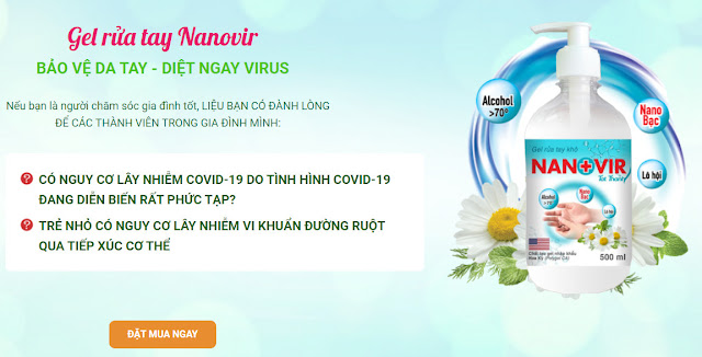 Gel Rửa Tay Nanovir