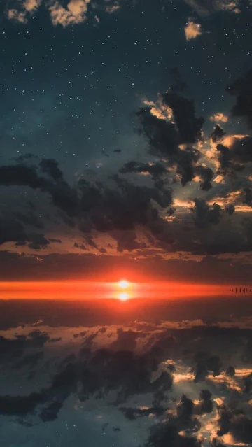 Sea Sunset Twinkling Stars Video Wallpaper For Phone