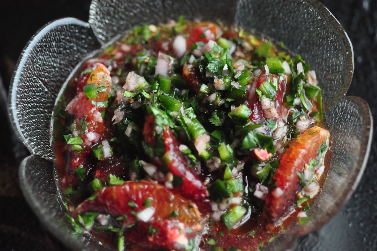Bite Me Grilled Sea Bass with Blood Orange Salsa