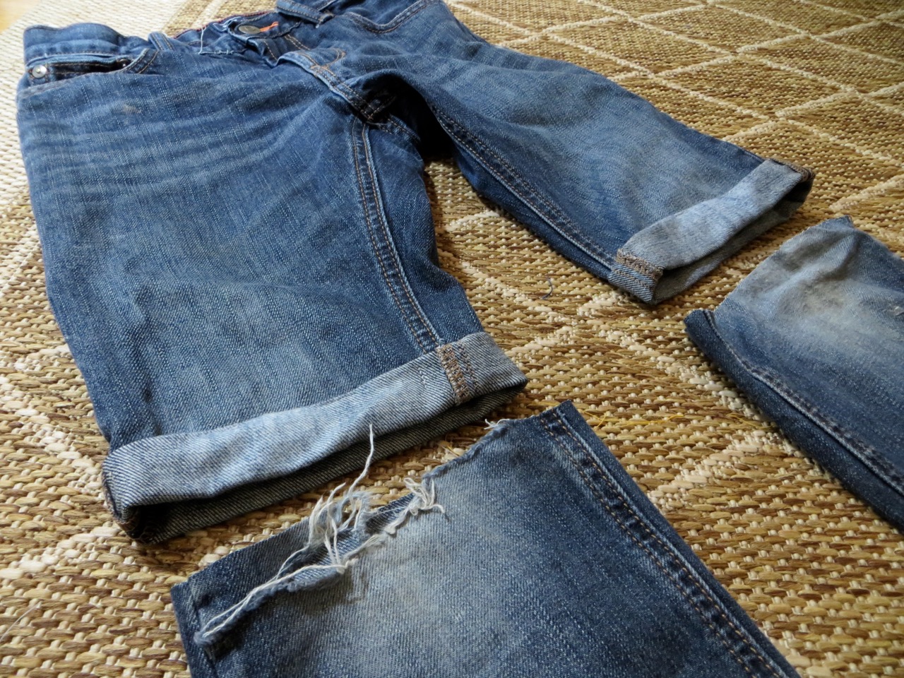The Project Lady - Easy Sewing Tutorial – How-to make pants into shorts ...