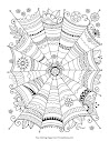 Spider Web Coloring Page