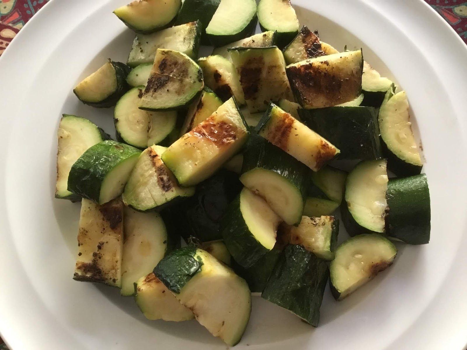 Home on my Range Grilled Zucchini with Goat Cheese and Basil Vinaigrette