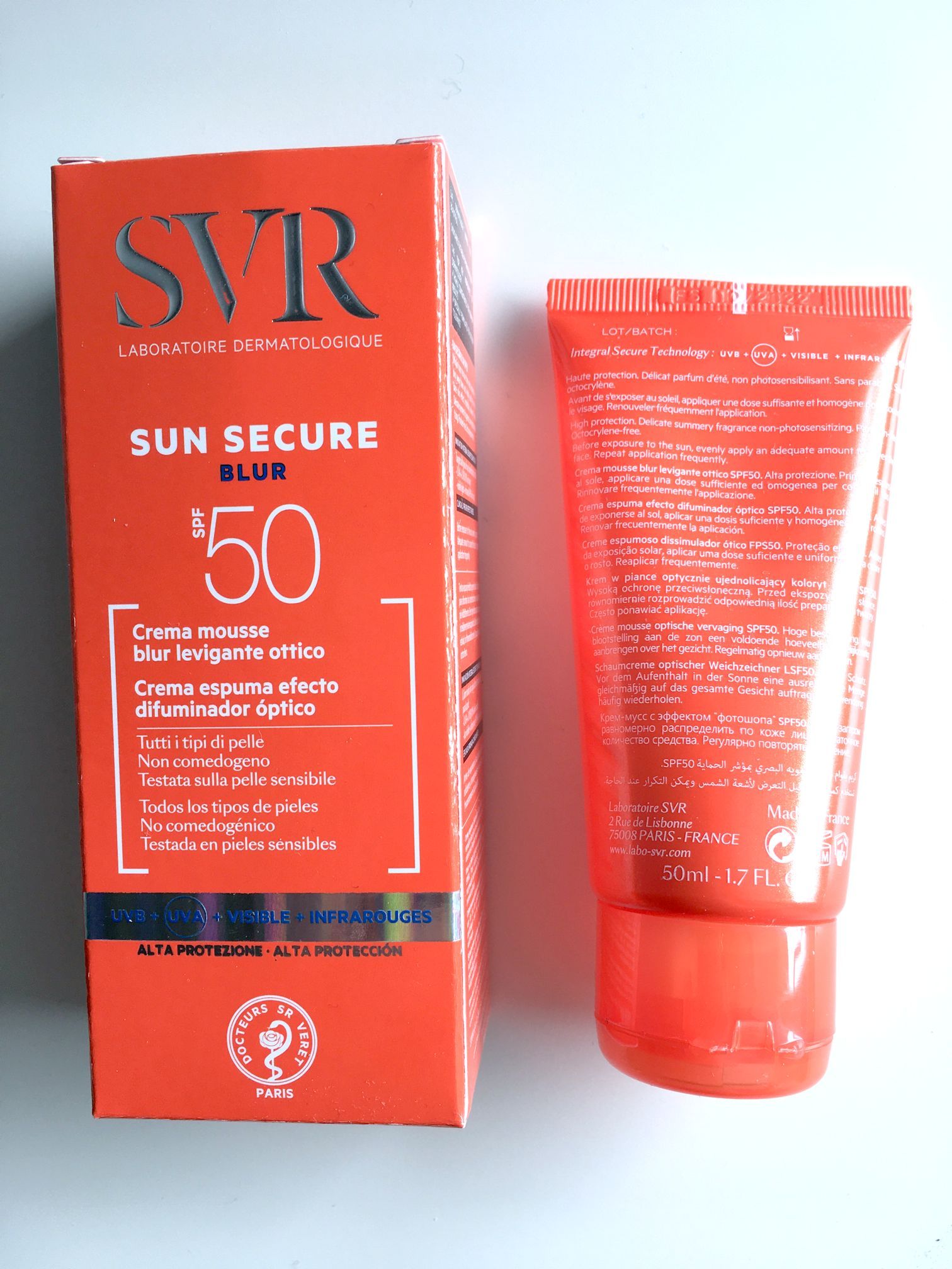 Skincare Notebook: SVR Sun Secure Blur SPF50 50 ml Review