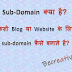  sub domain क्या है? (what is sub domain?) - और कैसे use करते है?