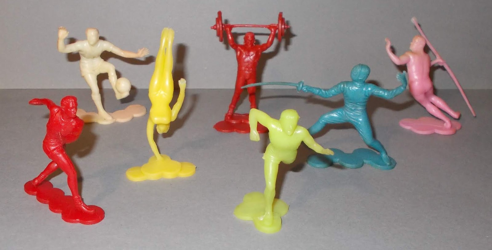 A is for Athletes Vintage Plastic Olympians Small Scale World