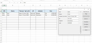 Pengisian Form Input Excel