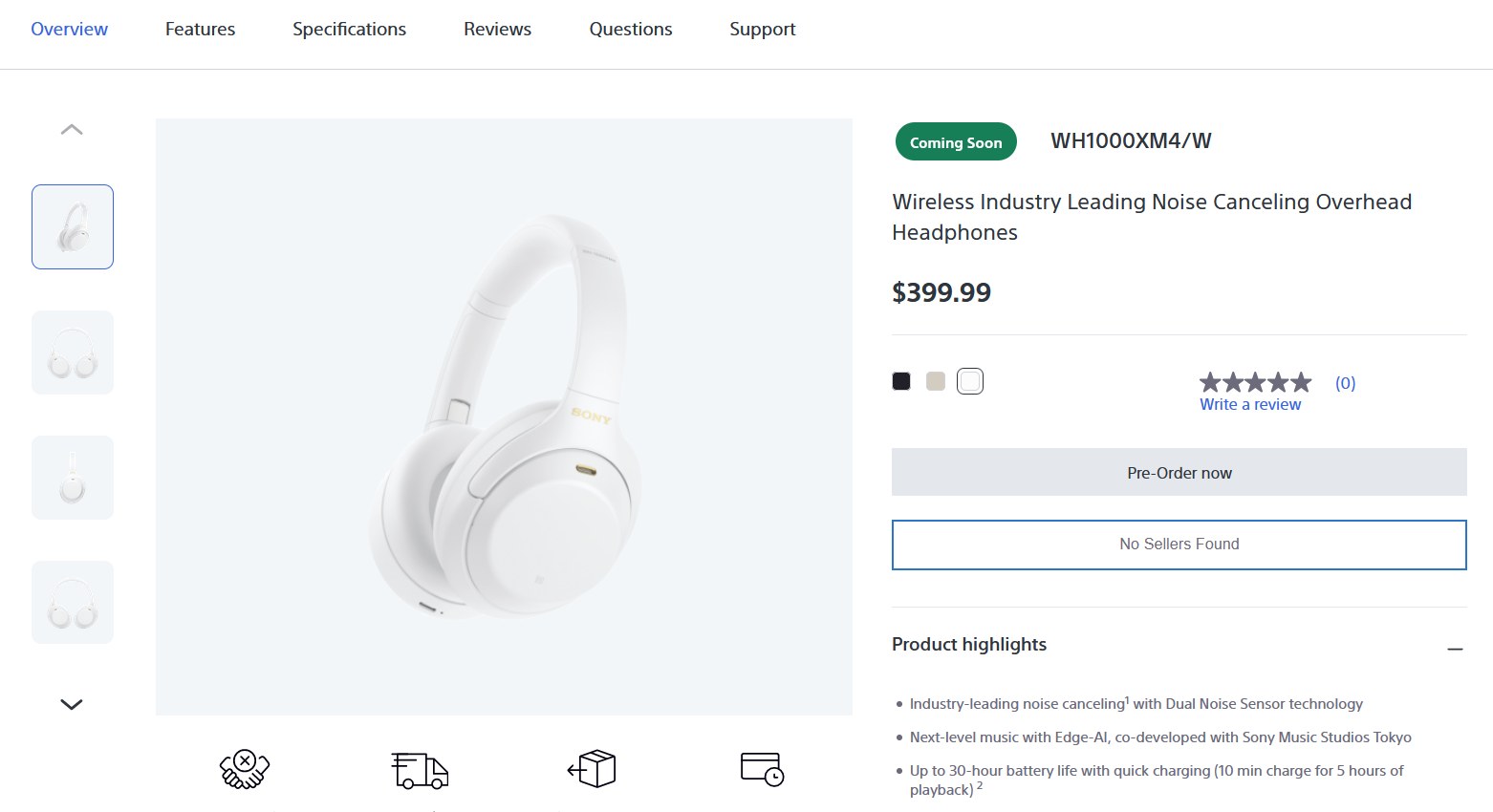 Sony WH-1000XM4 revealed in new Limited Edition Silent White (update ...