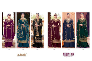 Zubeda Mehzbin Georgette Bridal Salwar Kameez Collection