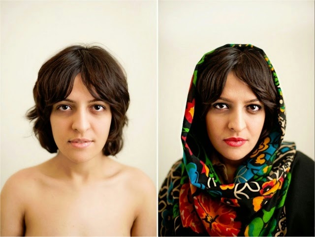 Shahinblogger عکسهای دختران ایرانی در دو حالت نیمه برهنه و با حجاب
