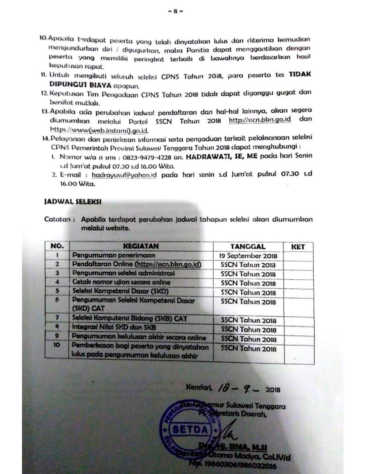Rekrutmen Cpns Provinsi Sulawesi Tenggara Tahun Anggaran 2018 131 Formasi Rekrutmen Lowongan Kerja Bulan Juli 2021