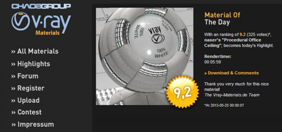 موقع Vray Material De لتحميل الخامات الجاهزة Interior Designer Blog