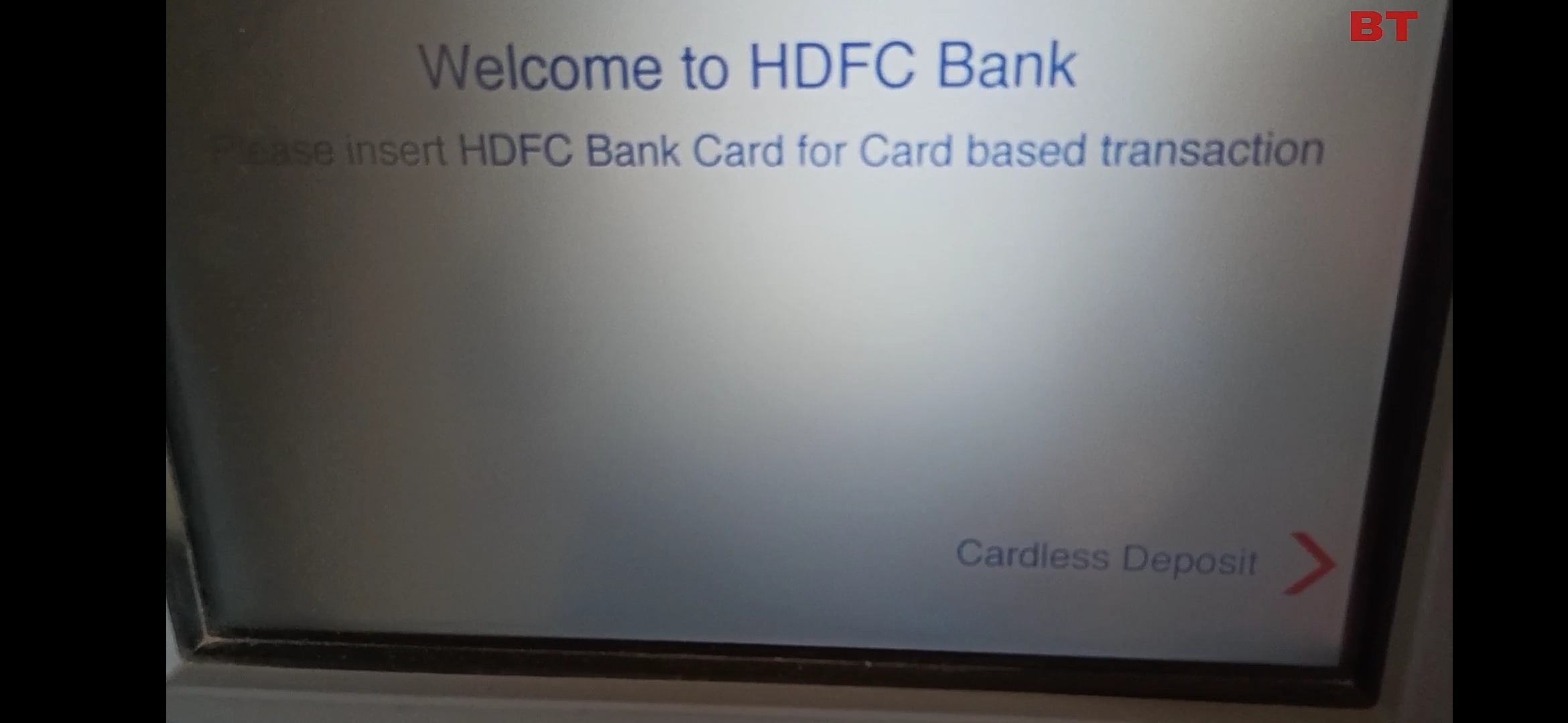 CASH DEPOSIT IN DEPOSIT MACHINE