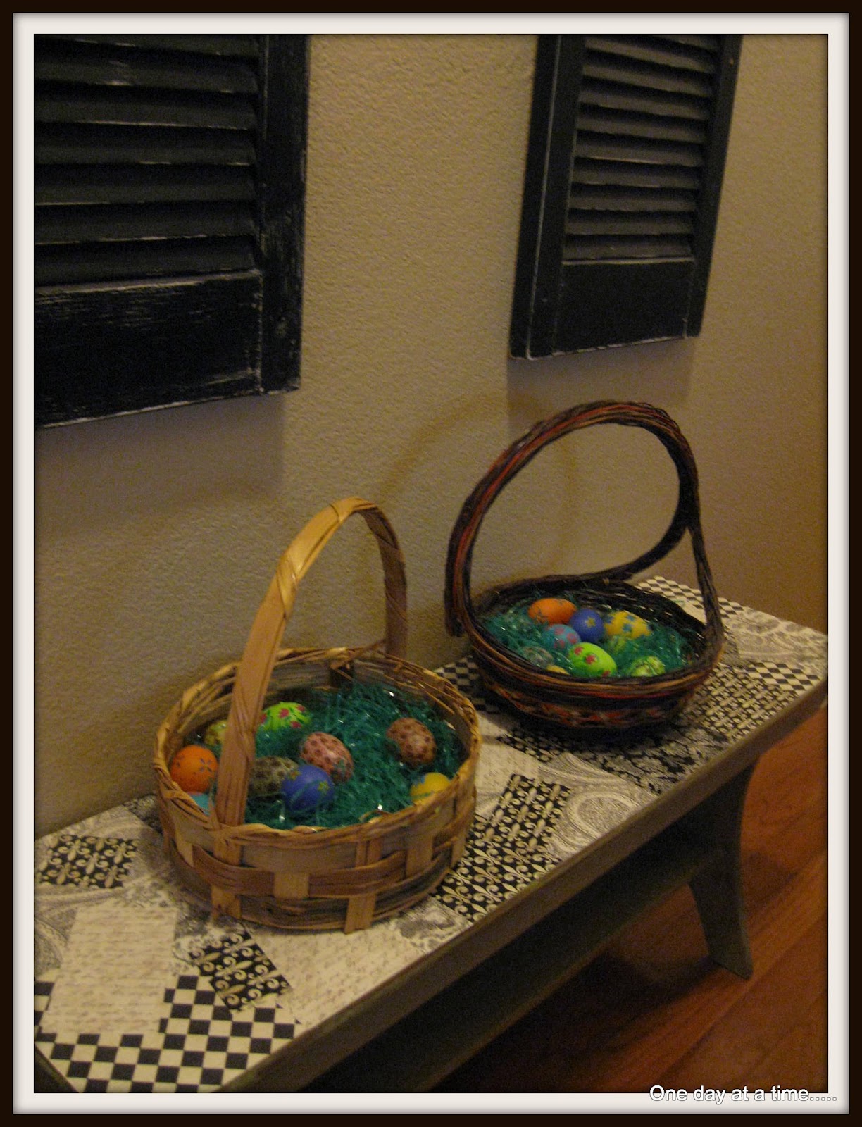 One day at a time..... Easter baskets