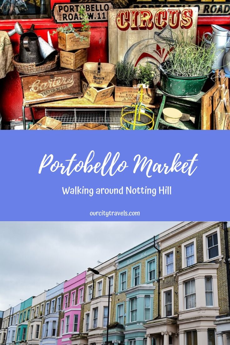 Portobello Market - walking around Notting Hill