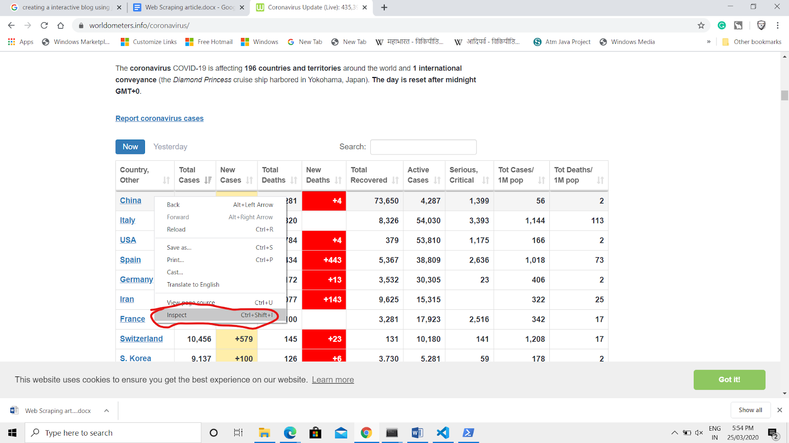 Web Scraping data from a Table in Web Page using python
