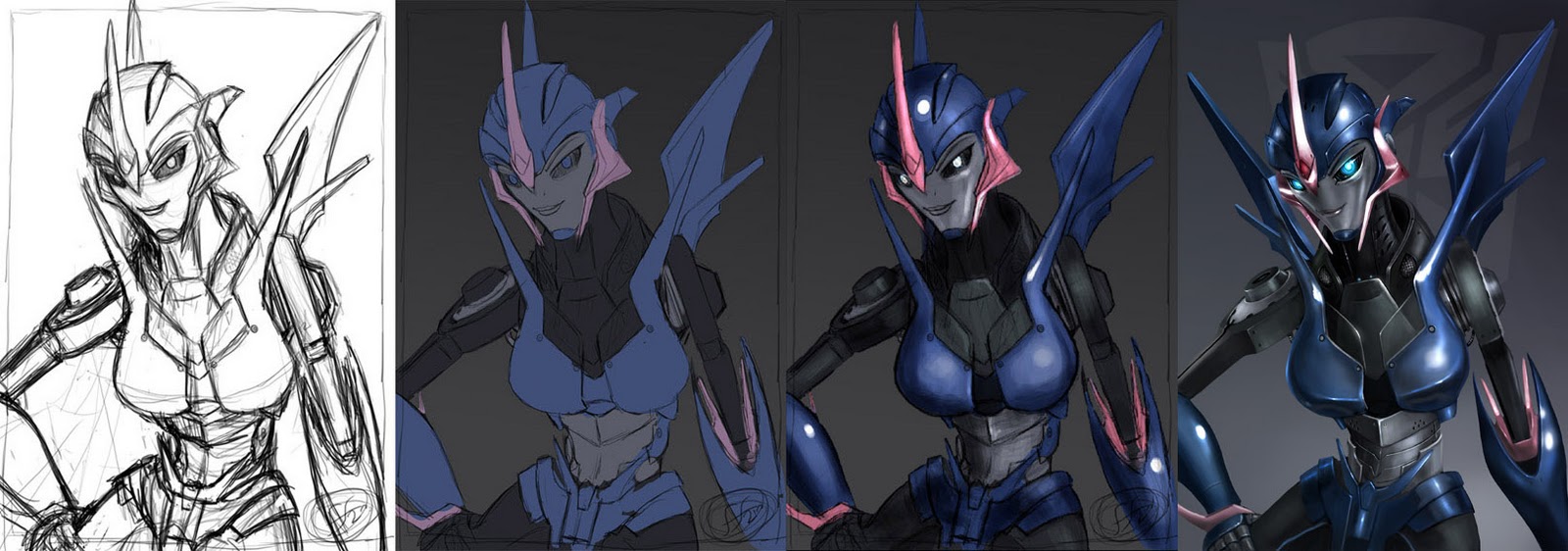 This is my fan art rendition of the new Arcee from Transformers prime. 