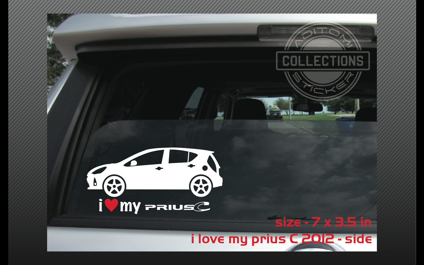 aditomi sticker collection I love my toyota prius c 2012 sticker