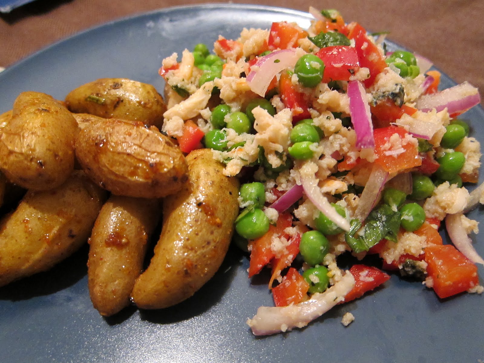 Adventures of a Cardamom Junkie pea and crab salad