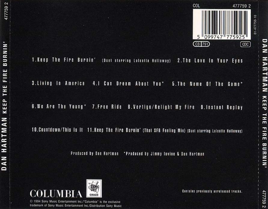 MI COLECCION DE MUSICA Dan Hartman Keep The Fire Burnin'