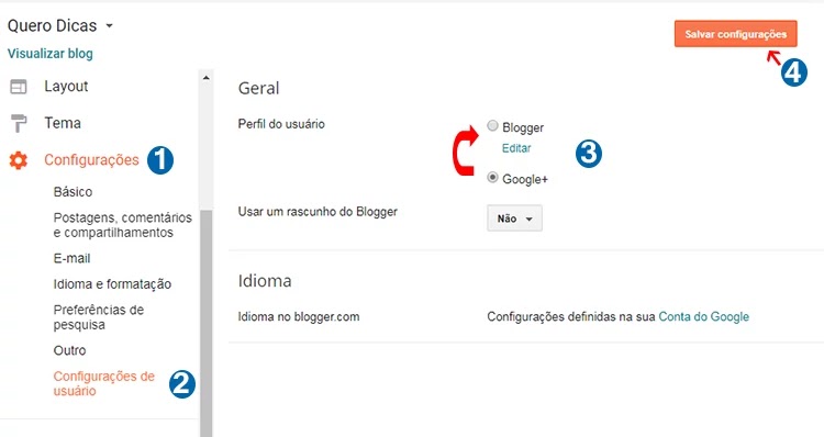 Migrar o perfil do G+ para o perfil do Blogger Migre o perfil do G+ para o do Blogger