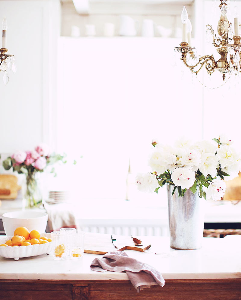 At Home | Pure Romance: Peonies & Carrara in a French Country Cottage