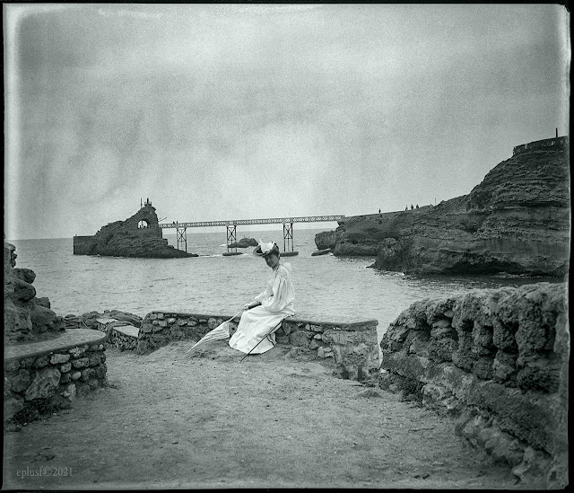 Biarritz, le rocher de la Vierge, 1904