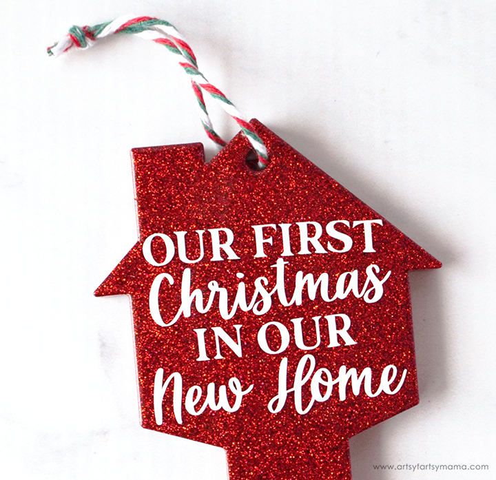 Resin House Key Christmas Ornament
