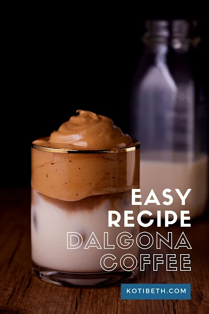 How to make Dalgona coffee recipe easy with or without instant coffee. This Tiktok drink is so easy to make with this tutorial.  I made mine French Vanilla, but you can change the flavor for your home made recipes.  This easy Dalgona coffee recipe has just 5 ingredients for a homemade drink. #dalgona #coffee #dalgonacoffee #vanilla #recipe