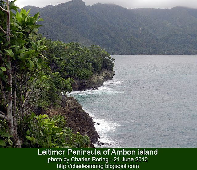 traveling to Ambon island Leitimor peninsula in Moluccan islands