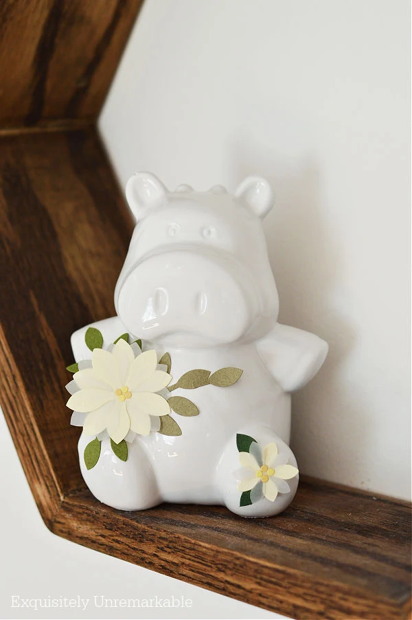 Cute Cottage Style Cow Decor with flowers