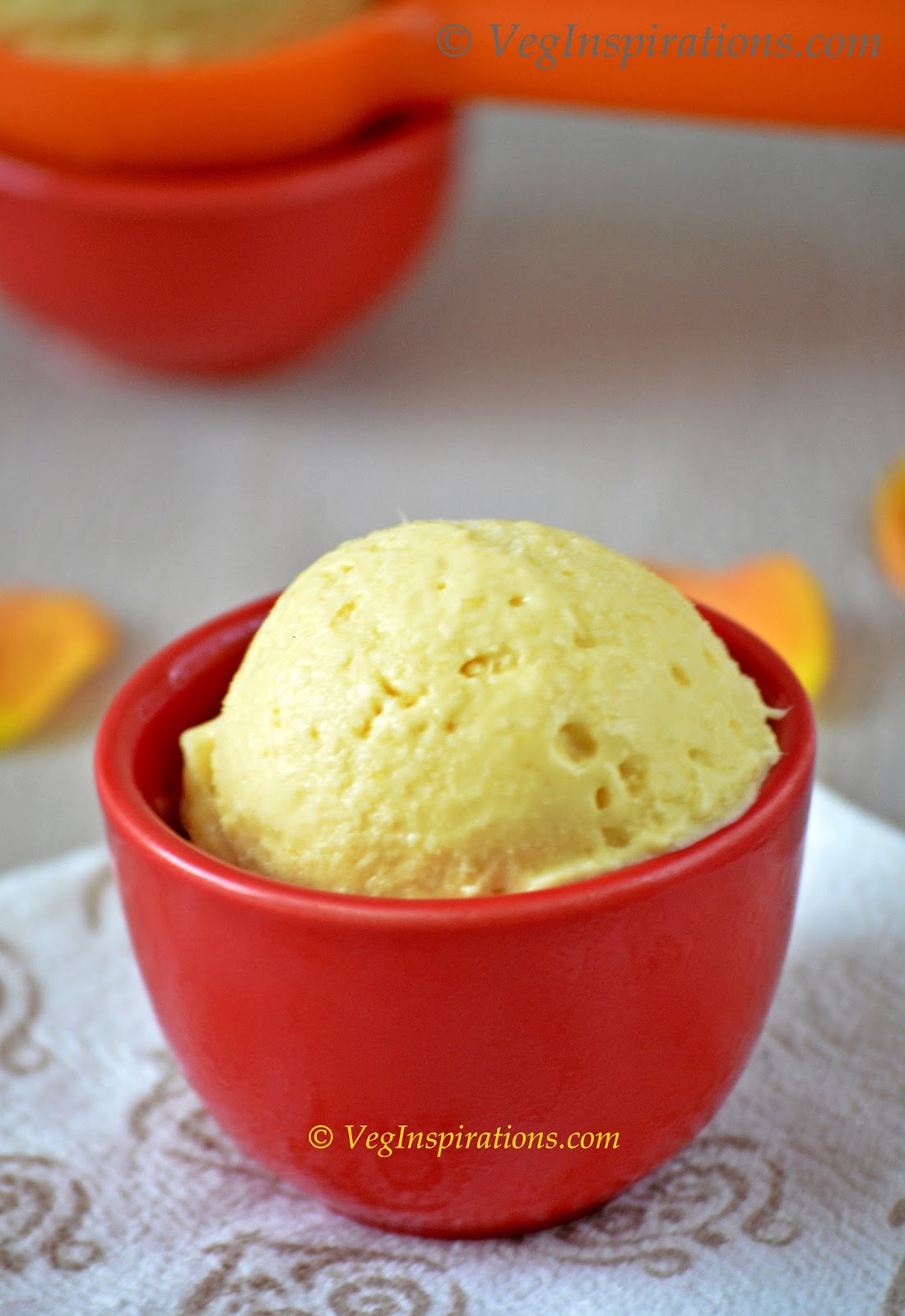 Mango Ice cream Egg Free No Ice cream maker needed With
