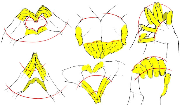 How to draw hands together