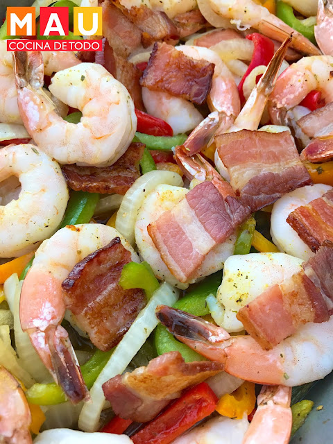 mau cocina de todo receta fajitas de camaron al horno