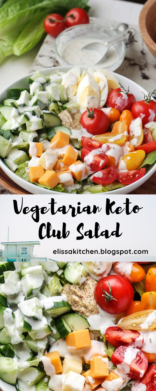 Vegetarian Keto Club Salad