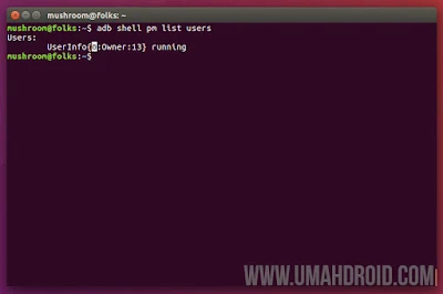 Melihat User Android Dengan ADB