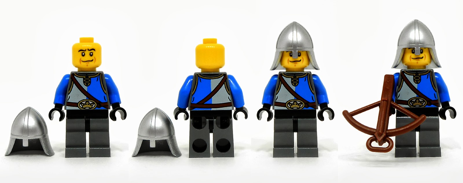 LEGO x 10 Dark Bluish Gray Torso Castle King/'s Knight Breastplate with Crown