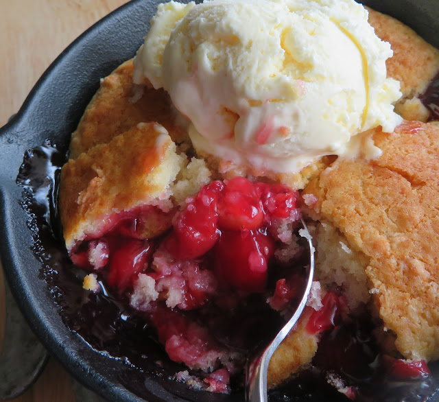 Skillet Cherry Cobbler