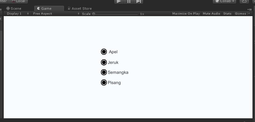 Cara Membuat Radio Button di Unity - Koding Bagus