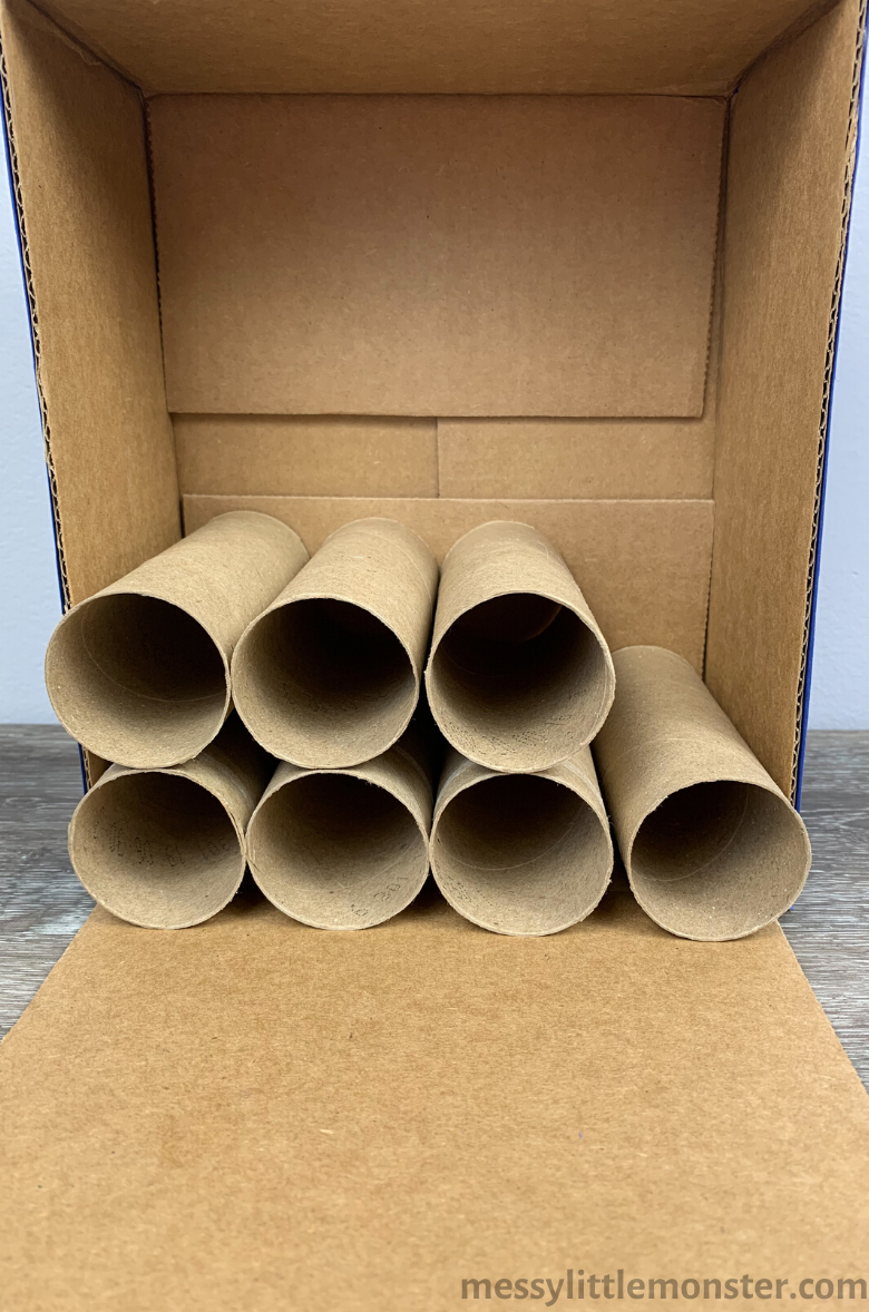 cardboard tube parking garage craft